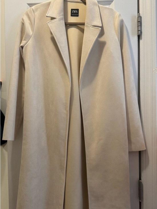 Zara Jackets & Blazers - NWOT- Zara Cream Longline Trench Coat